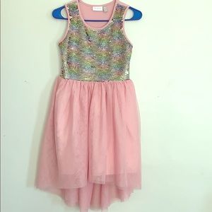 Girls tulle and sequin dress, good condition
